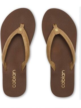 Cobian Bounce 2 Sandals Size 11 Flip Flop Brown Beige Womens